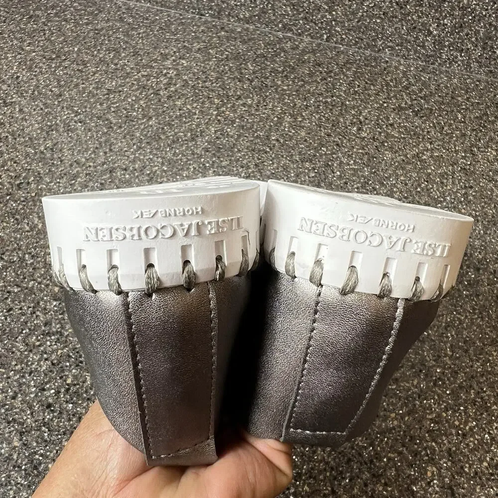 Ilse Jacobsen Women EU 38 US 7.5 Pewter Leather Slip On Shoe Comfort Casual Flat